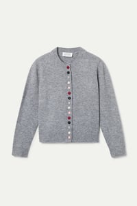 Image 2 of CÁRDIGAN CUELLO REDONDO GRIS