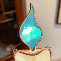 Image 4 of Chandelle flamme turquoise