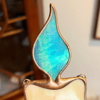 Image 3 of Chandelle flamme turquoise