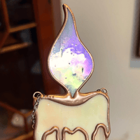 Image 4 of Chandelle flamme bleue violine