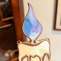 Image 3 of Chandelle flamme bleue violine