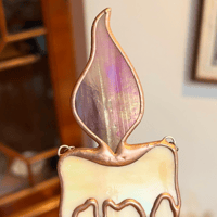 Image 3 of Chandelle flamme rose