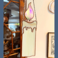 Image 1 of Chandelle flamme rose