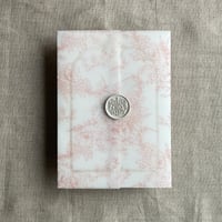 Image 1 of Poppy floral printed white translucent vellum wrap for 5x7 inches card PACK of 10