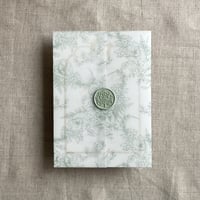 Image 4 of Poppy floral printed white translucent vellum wrap for 5x7 inches card PACK of 10