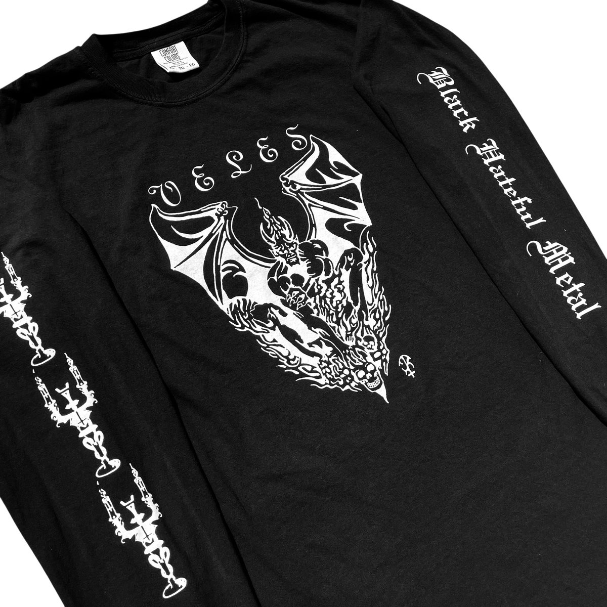 Image of BLACK HATEFUL METAL (LONG SLEEVE)