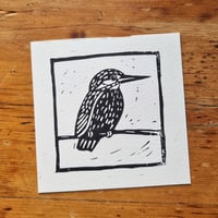 Image 1 of Kingfisher Lino Print