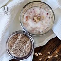 Image 2 of Raw Honey + Epsom Salt BODY SCRUB w/Wooden Spoon 