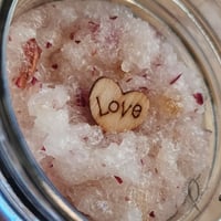Image 4 of Raw Honey + Epsom Salt BODY SCRUB w/Wooden Spoon 