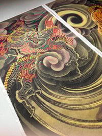 Image 2 of Dragon and Tiger painting PAIR 