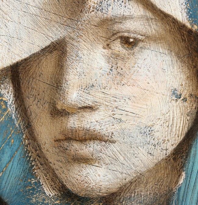 "Portrait with phthalo blue" 