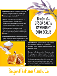 Image 3 of Raw Honey + Epsom Salt BODY SCRUB w/Wooden Spoon 