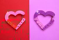 Image 2 of YAOI / YURI Heart Acrylic Carabiners