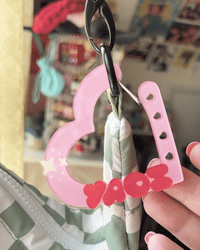 Image 5 of YAOI / YURI Heart Acrylic Carabiners