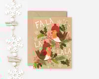 Robins in Knit Hats Holiday Greeting Card