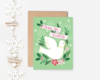 Peace on Earth Dove Holiday Greeting Card