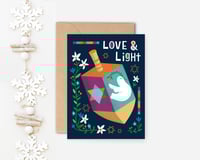 Love & Light Dreidel Hanukkah Greeting Card