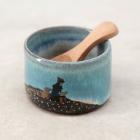 Image 3 of Green Flowers Condiment Set