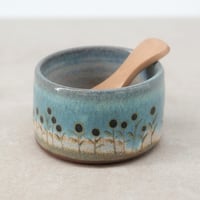 Image 6 of Green Flowers Condiment Set
