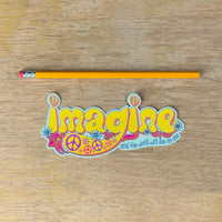 Image 2 of Imagine Peace Vinyl Sticker