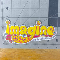 Image 3 of Imagine Peace Vinyl Sticker