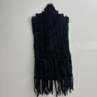Image 1 of rabbit fur trim vest