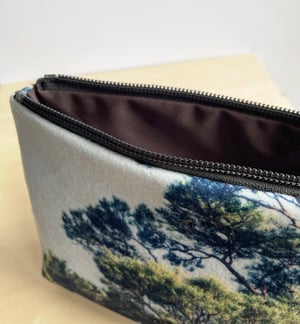 Image of Scots pine, wash bag, make-up, travel zipper pouch