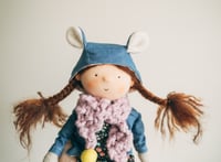 Image 2 of Marnie - Wool Filled Sculpted Sock Waldorf Inspired Doll