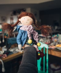 Image 3 of Marnie - Wool Filled Sculpted Sock Waldorf Inspired Doll