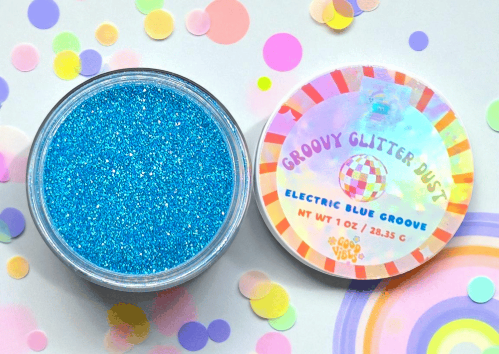 Image of Glitter Dust|DIY Glitter|Ultra Fine Glitter Dust|Electric Blue Groove|Blue Glitter|Groovy Glitter