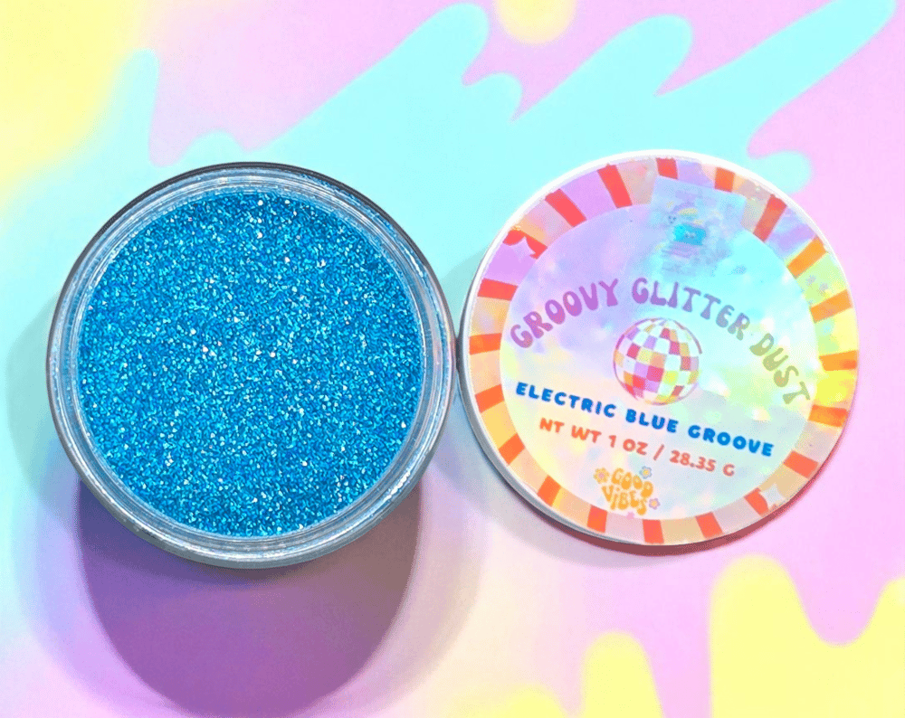 Image of Glitter Dust|DIY Glitter|Ultra Fine Glitter Dust|Electric Blue Groove|Blue Glitter|Groovy Glitter