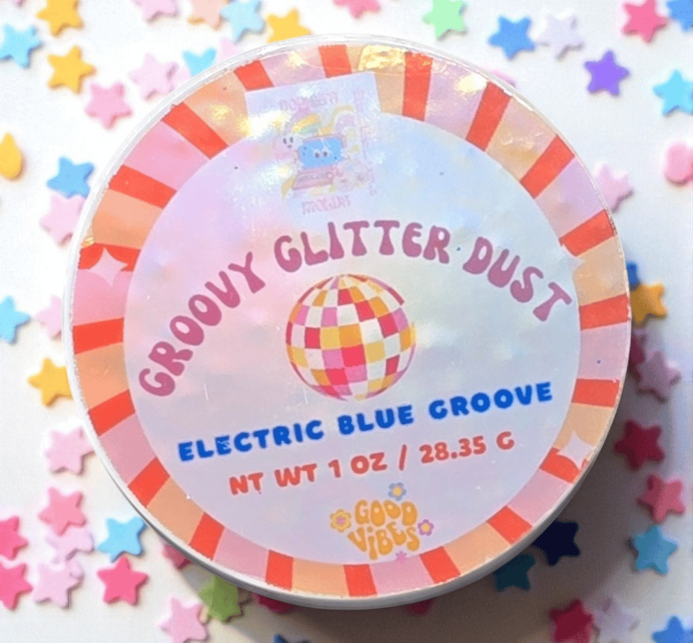 Image of Glitter Dust|DIY Glitter|Ultra Fine Glitter Dust|Electric Blue Groove|Blue Glitter|Groovy Glitter