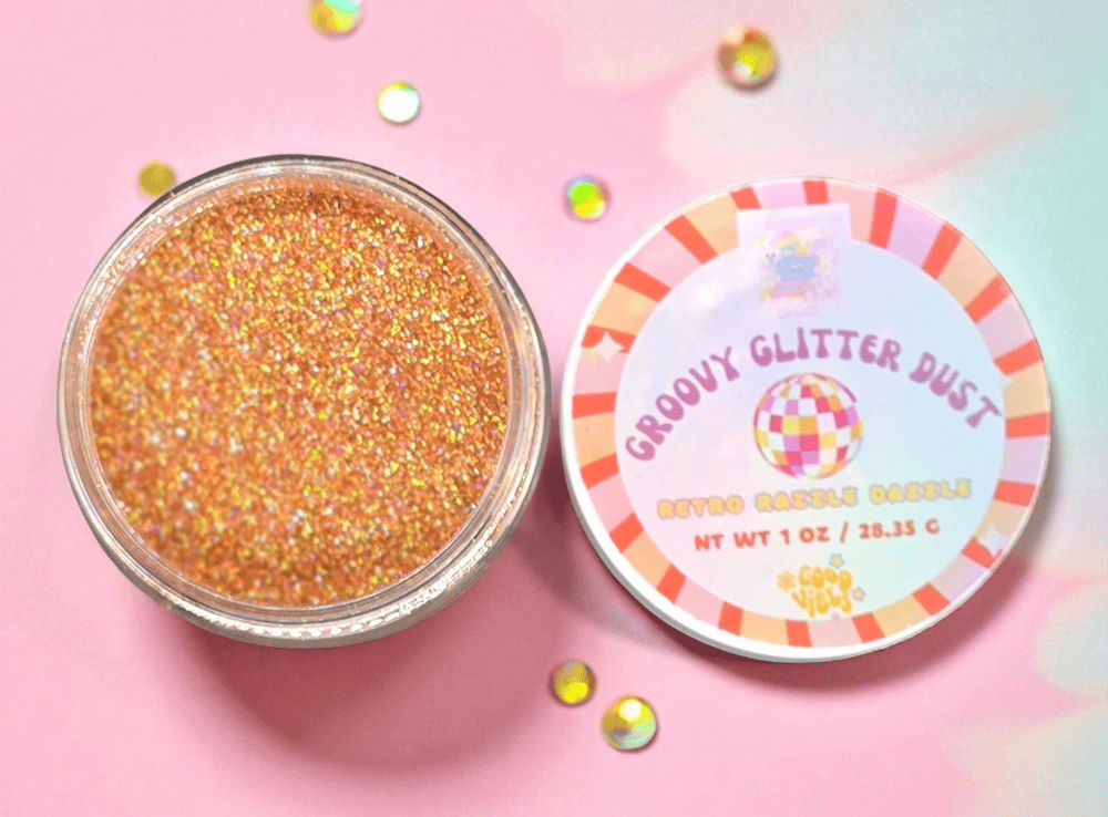 Image of Glitter Dust|DIY Glitter|UltraFine Glitter Dust|Retro Razzle Dazzle|Rose Gold Glitter|Groovy Glitter