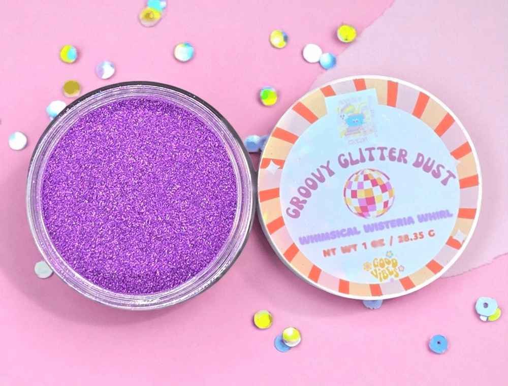 Image of Glitter Dust|DIY Glitter|UltraFineGlitter Dust|WhimsicalWisteriaWhirl|Purple Glitter|Groovy Glitter