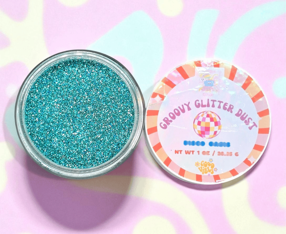 Image of Glitter Dust|DIY Glitter|Ultra Fine Glitter Dust|Disco Oasis|Teal Blue Glitter|Groovy Glitter