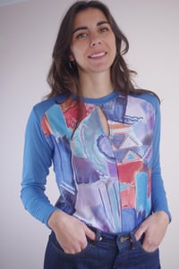 Image 1 of BLUE MONDAY --- Top en velours imprimé