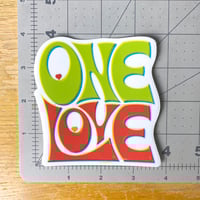 Image 2 of One Love Bob Marley Reggae Music Quote Sticker