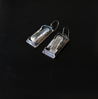 Image 1 of Clear Quartz Crystal Point Silver Earrings