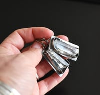 Image 4 of Clear Quartz Crystal Point Silver Earrings