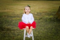 Image 2 of Red Fluffy Tutu For Babies and Toddlers Birthday Christmas Holiday Baby Shower Baby Girl Gift