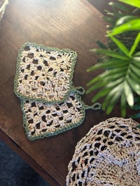 Image 1 of Farm House Style washcloth set, 100%cotton 3pc.