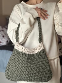 Image 1 of Crochet purse: Sage Green
