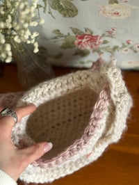 Image 2 of Crochet purse:Pink and cream 