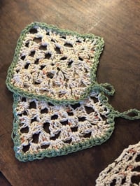 Image 3 of Farm House Style washcloth set, 100%cotton 3pc.