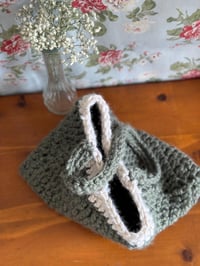 Image 3 of Crochet purse: Sage Green