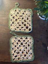 Image 4 of Farm House Style washcloth set, 100%cotton 3pc.