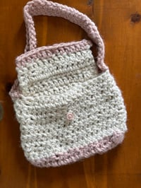 Image 4 of Crochet purse:Pink and cream 