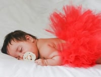 Image 1 of Red Fluffy Tutu For Babies and Toddlers Birthday Christmas Holiday Baby Shower Baby Girl Gift