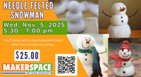 Needle Felted Snowman