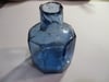 #222-CIVIL WAR SALE: SHEAR TOP OCTAGONAL INK BOTTLE, RICH BLUE GLASS